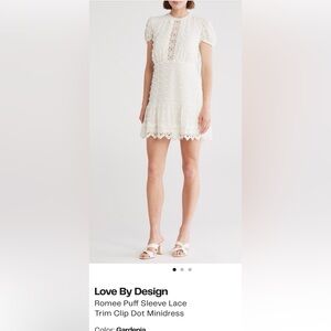 Love By Design White Lace Mini Dress NWT
